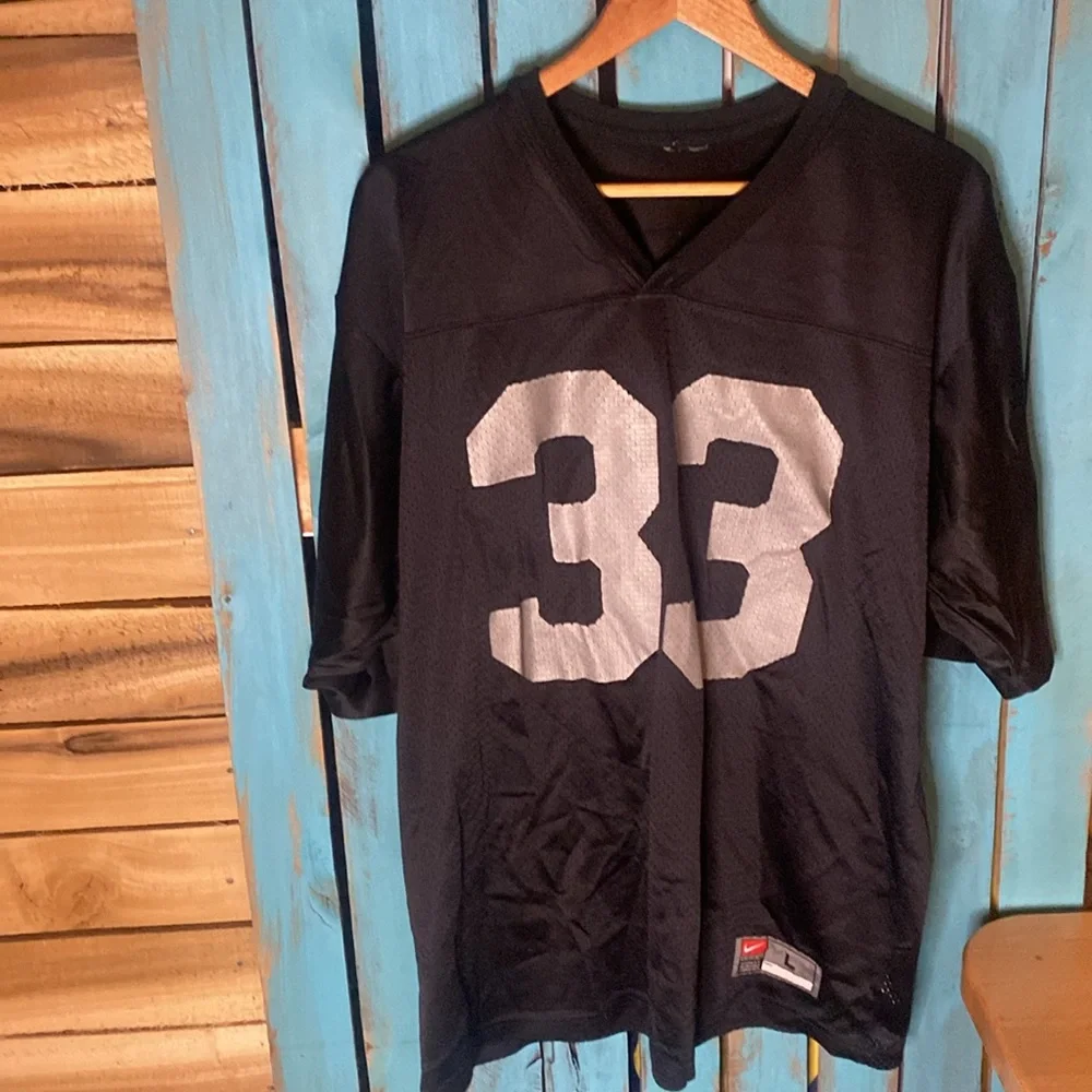 Vintage 90s Nike Eddie Anderson Raiders jersey black silver size Large